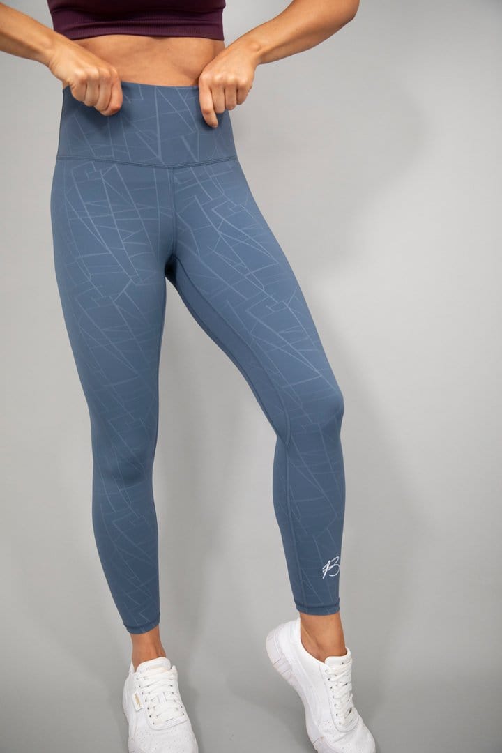 botthms botthms Blue Power Stripe Seamless Leggings Leggings